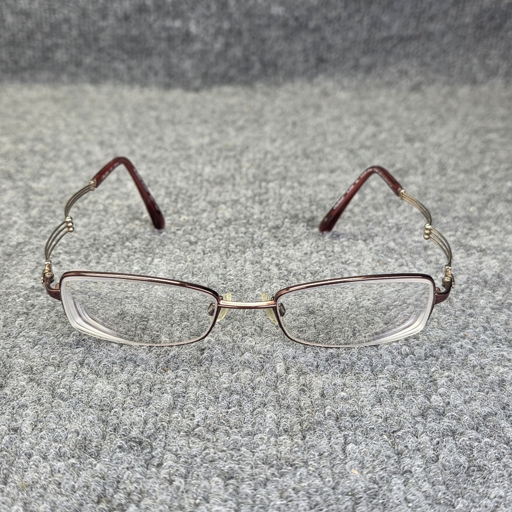 CHARMANT Eyeglass Frames Titanium Line Art XL 2006 Silver 51-18-135